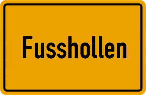 Ortsschild Fusshollen, Siegkreis