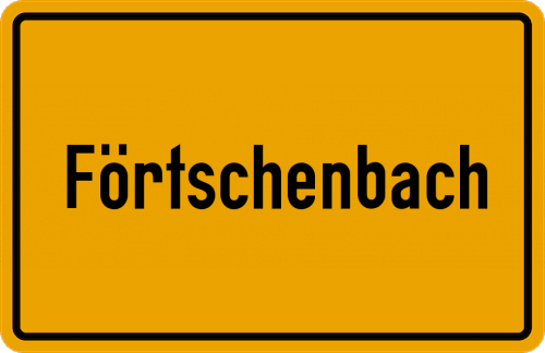Ortsschild Förtschenbach
