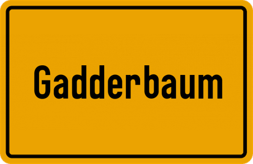Ortsschild Gadderbaum, Kreis Bielefeld