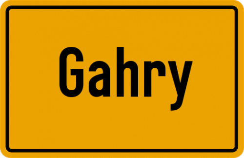 Ortsschild Gahry