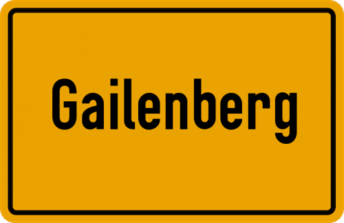 Ortsschild Gailenberg