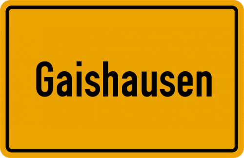 Ortsschild Gaishausen, Niederbayern