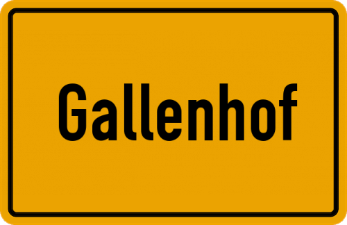 Ortsschild Gallenhof