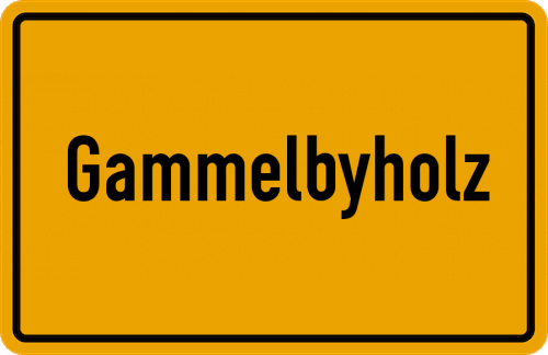 Ortsschild Gammelbyholz