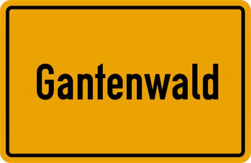 Ortsschild Gantenwald, Gemeinde Bühlerzell