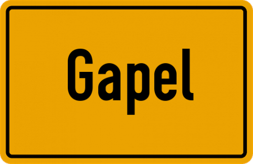 Ortsschild Gapel