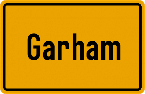 Ortsschild Garham