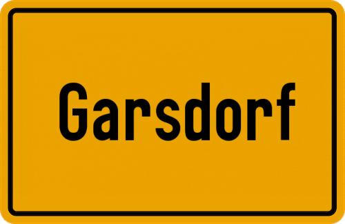 Ortsschild Garsdorf