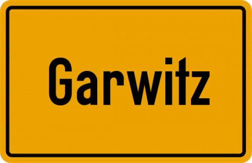 Ortsschild Garwitz