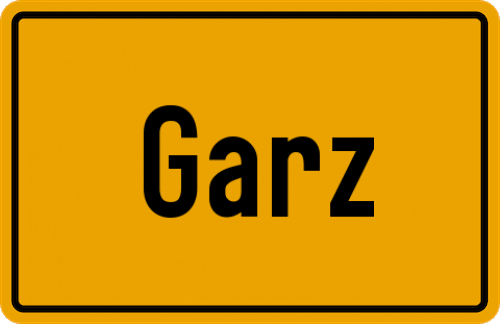 Ortsschild Garz, Usedom