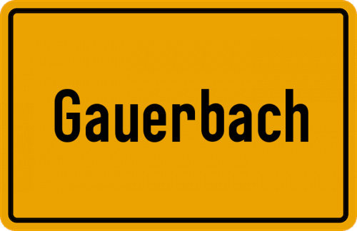 Ortsschild Gauerbach