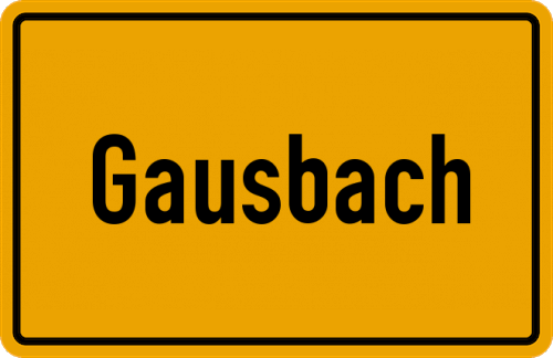 Ortsschild Gausbach