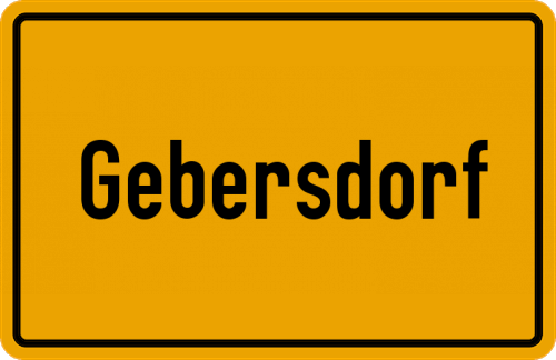 Ortsschild Gebersdorf
