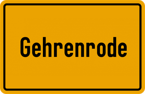 Ortsschild Gehrenrode