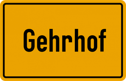 Ortsschild Gehrhof