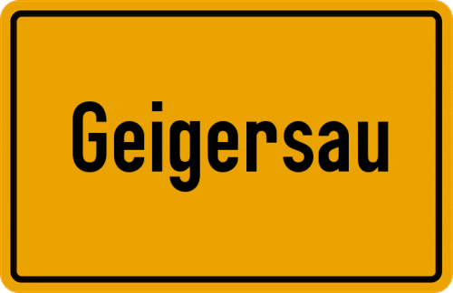 Ortsschild Geigersau