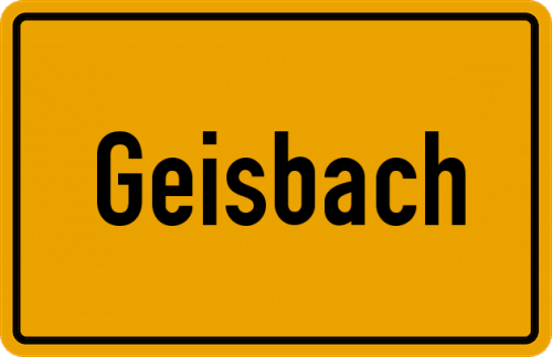 Ortsschild Geisbach, Salzach