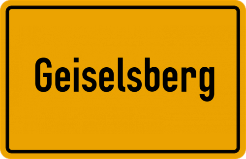 Ortsschild Geiselsberg