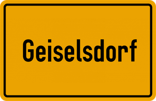 Ortsschild Geiselsdorf