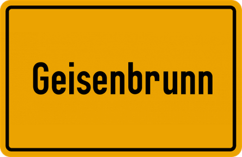 Ortsschild Geisenbrunn