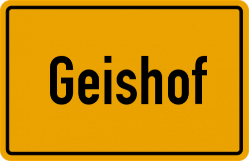 Ortsschild Geishof