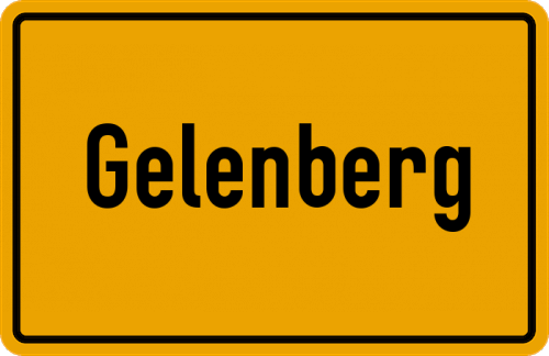 Ortsschild Gelenberg