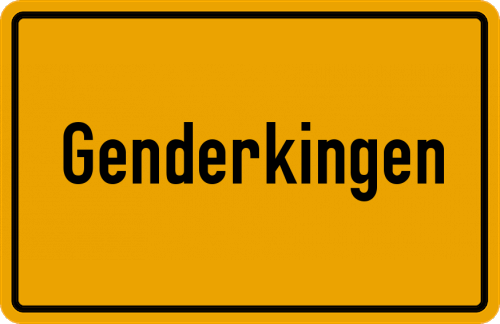 Ortsschild Genderkingen