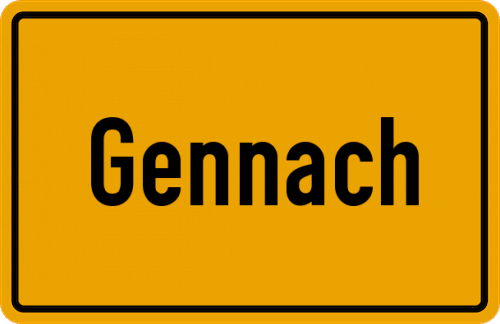 Ortsschild Gennach