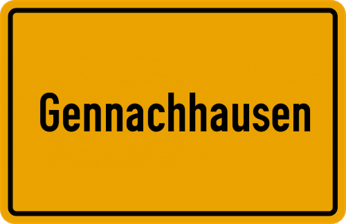 Ortsschild Gennachhausen