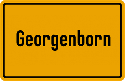Ortsschild Georgenborn