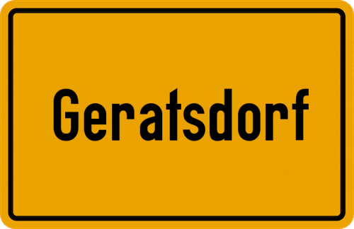 Ortsschild Geratsdorf
