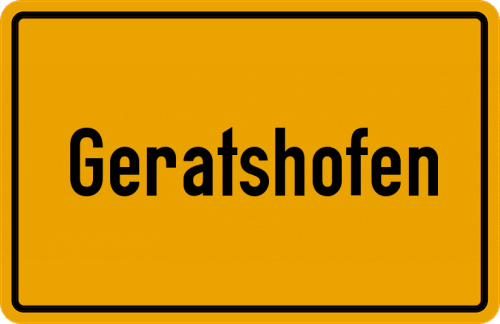 Ortsschild Geratshofen