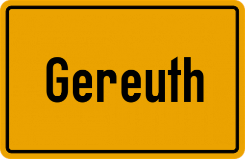 Ortsschild Gereuth