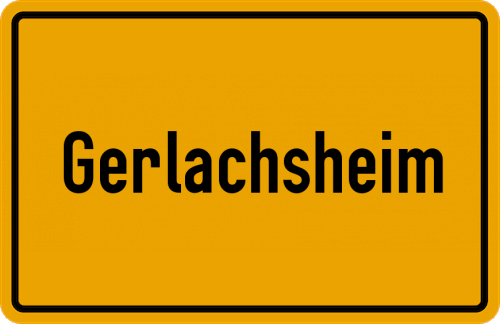 Ortsschild Gerlachsheim, Baden