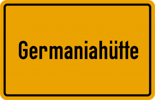 Ortsschild Germaniahütte