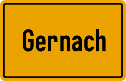 Ortsschild Gernach