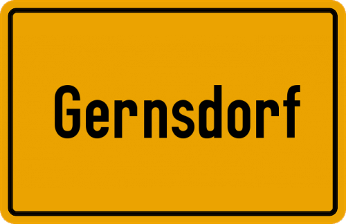 Ortsschild Gernsdorf