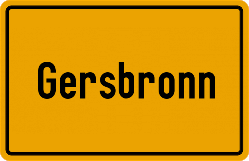 Ortsschild Gersbronn