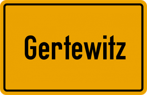 Ortsschild Gertewitz