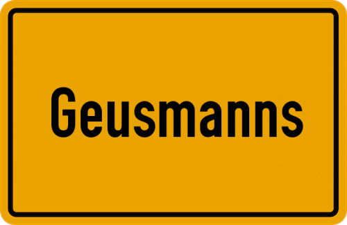 Ortsschild Geusmanns