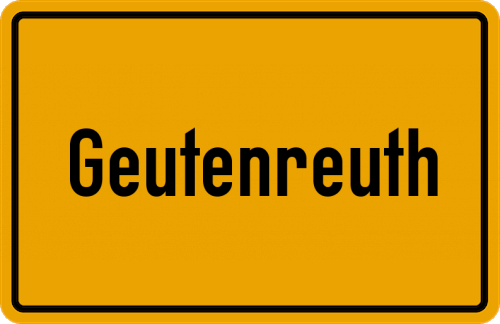 Ortsschild Geutenreuth