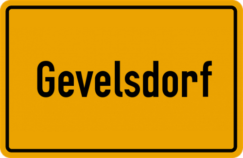Ortsschild Gevelsdorf