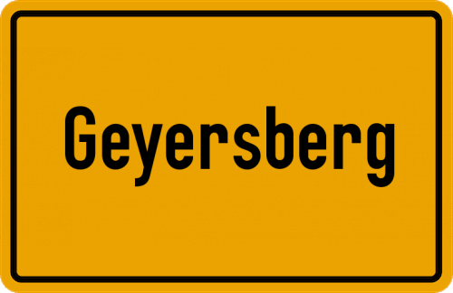 Ortsschild Geyersberg, Wald
