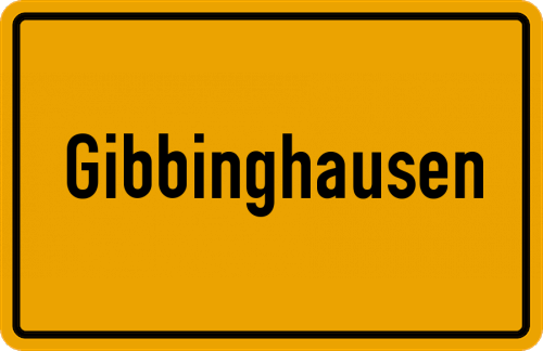 Ortsschild Gibbinghausen