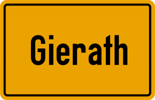 Ortsschild Gierath