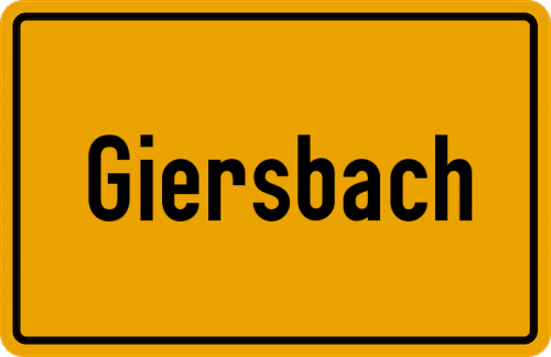Ortsschild Giersbach