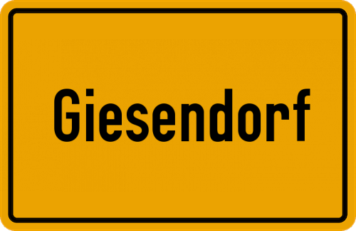 Ortsschild Giesendorf