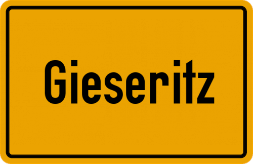 Ortsschild Gieseritz