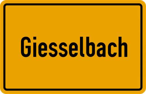 Ortsschild Giesselbach