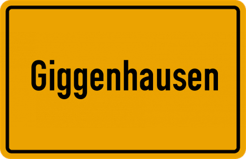 Ortsschild Giggenhausen